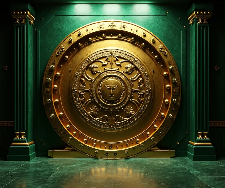 Golden royal vault representing account security